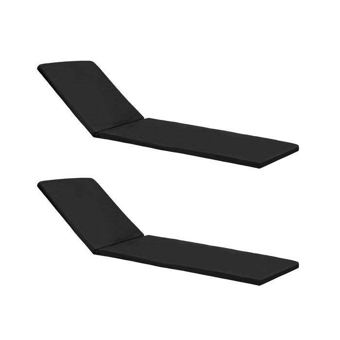 Water-Resistant Garden Sun Lounger Cushions Outdoor Folding Sunbed Cushion Pads | UK