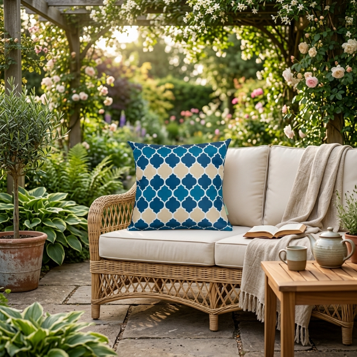 Water-Resistant Decorative Cushion Covers Outdoor Printed Cushion Cover Garden Pillow Protector