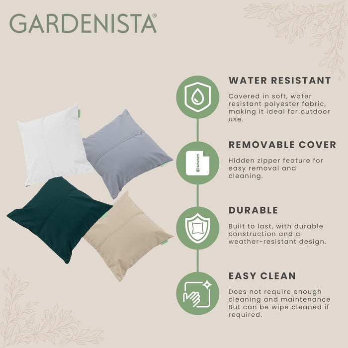 Premium 18" Centre Join Water Resistant Scatter Cushion - 4 Pieces