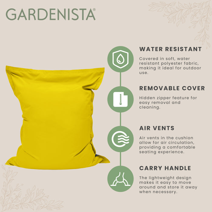 Water-Resistant Giant Bean Bags with Carry Handle | Outdoor UV Protected Large Beanbag