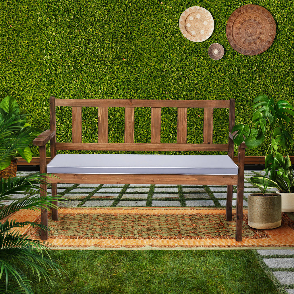 Water-Resistant 3-Seater Bench Seat Pad Garden Comfy Bench Cushions With Ties