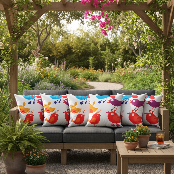 Printed Outdoor Scatter Cushions Square Garden Decorative Pillows Water Resistant