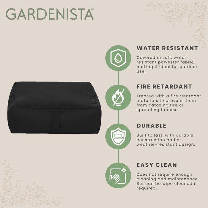 Outdoor Bean Bag Slab with Carry Handle | Water Resistant Garden Bean Bag