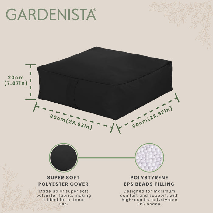 Outdoor Bean Bag Slab with Carry Handle | Water Resistant Garden Bean Bag