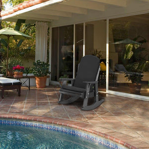 High Back Adirondack Chair Cushions Water-Resistant Outdoor Garden & Deck Seat Pads with Ties
