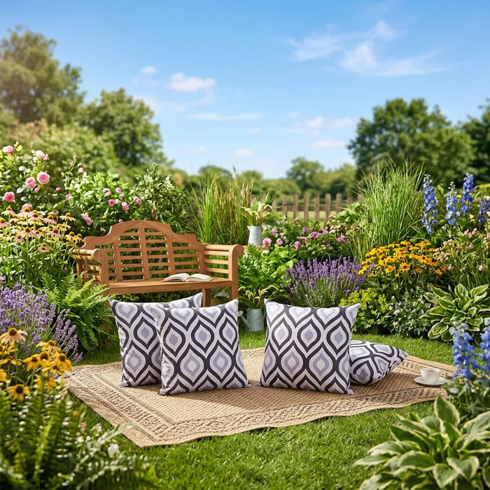 Water-Resistant Outdoor Scatter Cushions Garden Printed Cushion Patio Decorative Pillow
