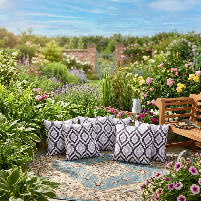 Water-Resistant Outdoor Scatter Cushions Garden Printed Cushion Patio Decorative Pillow