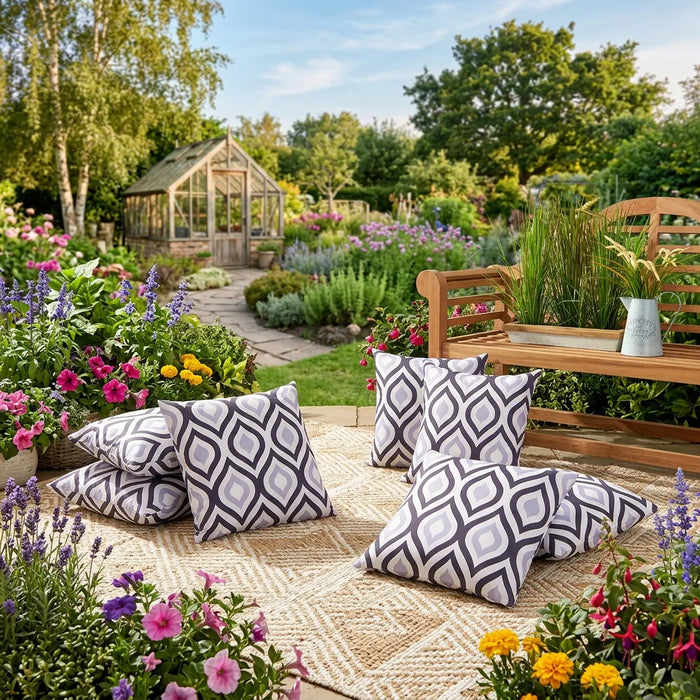 Water-Resistant Outdoor Scatter Cushions Garden Printed Cushion Patio Decorative Pillow
