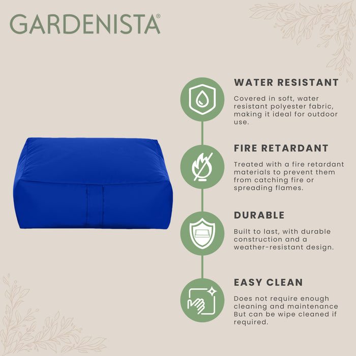 Outdoor Bean Bag Slab with Carry Handle | Water Resistant Garden Bean Bag