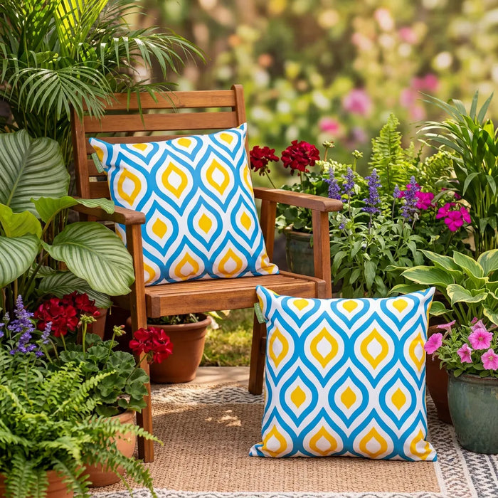 Water-Resistant Outdoor Scatter Cushions Garden Printed Cushion Patio Decorative Pillow