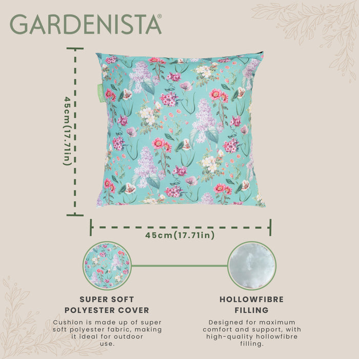 Outdoor Meadow Flower Pillow | Water Resistant Printed Scatter Cushions