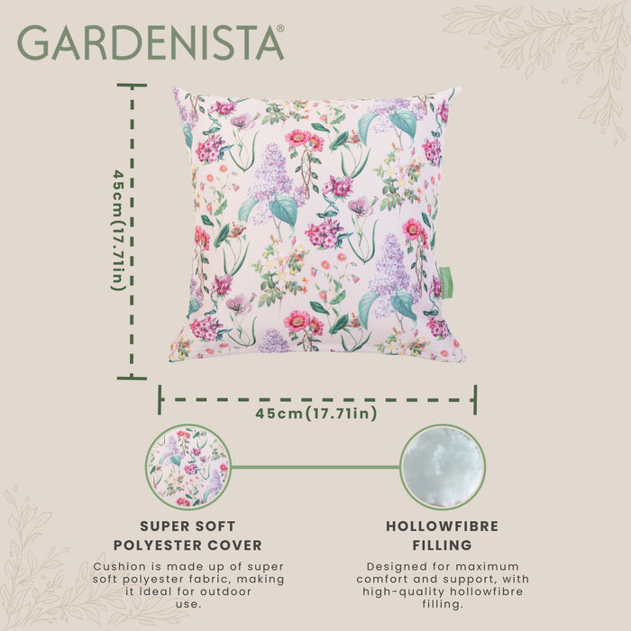 Outdoor Meadow Flower Pillow | Water Resistant Printed Scatter Cushions