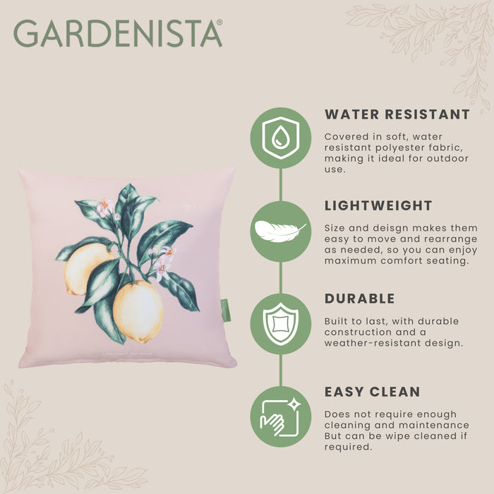 Outdoor Water Resistant Limonier Cushions | Garden Printed Pillow