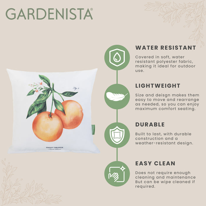 Water Resistant Outdoor Orange Cushion | Garden Colourful Cushions