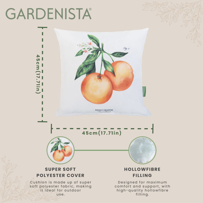 Water Resistant Outdoor Orange Cushion | Garden Colourful Cushions