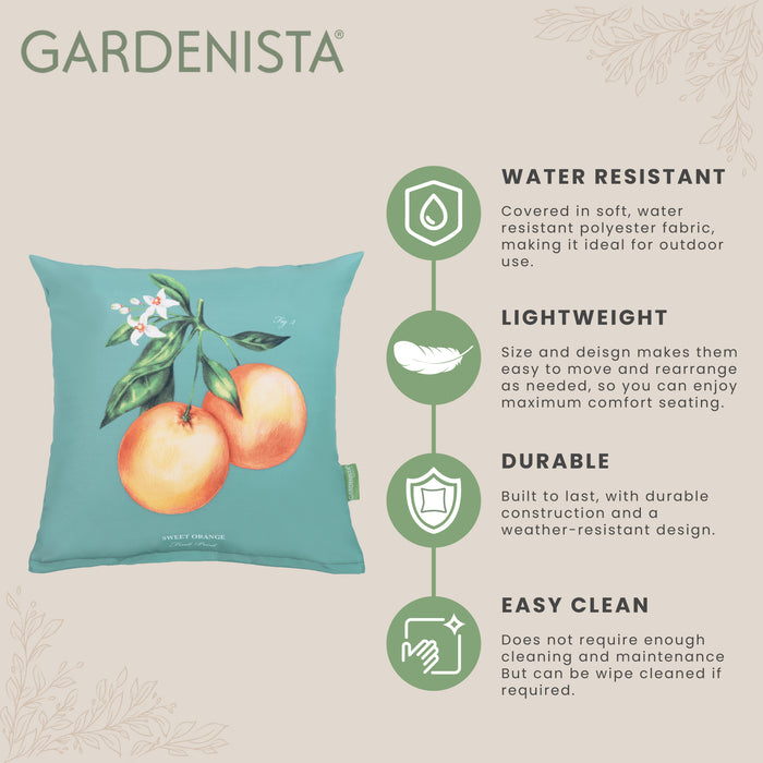 Water Resistant Outdoor Orange Cushion | Garden Colourful Cushions