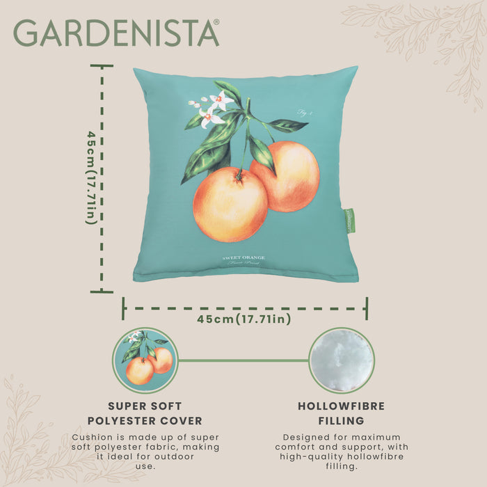 Water Resistant Outdoor Orange Cushion | Garden Colourful Cushions