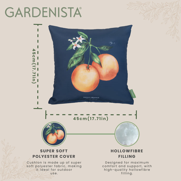 Water Resistant Outdoor Orange Cushion | Garden Colourful Cushions