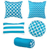 Mughal Print Outdoor Scatter Cushions Garden Decorative Square Pillows Water Resistant