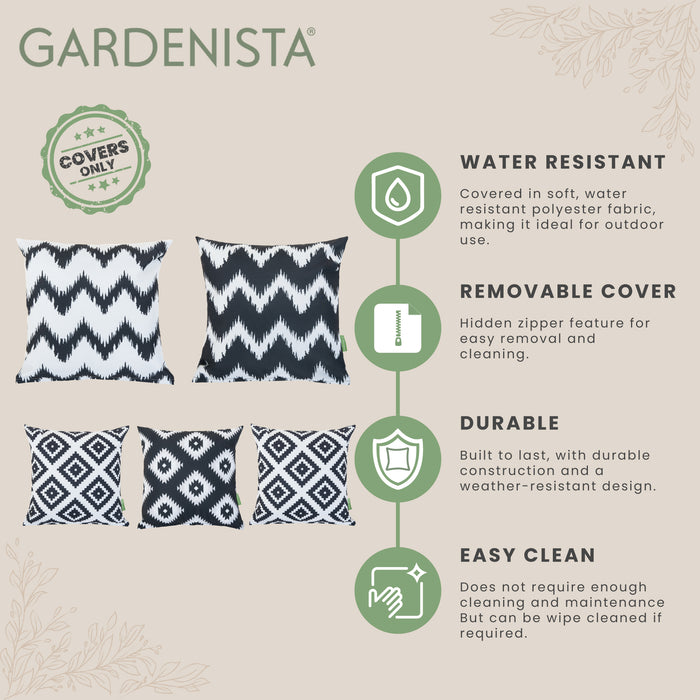 Outdoor Decorative Cushion Covers | Water Resistant Printed Scatter Cushions Cover