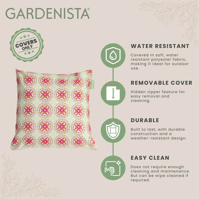 Water Resistant Garden Decorative Cushion Covers | Outdoor Printed Scatter Pillow Cover