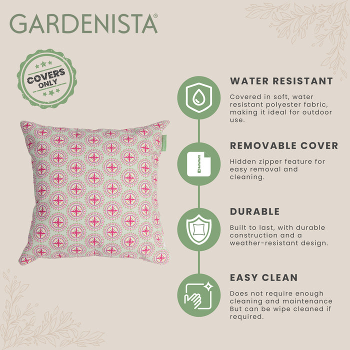 Water Resistant Garden Decorative Cushion Covers | Outdoor Printed Scatter Pillow Cover