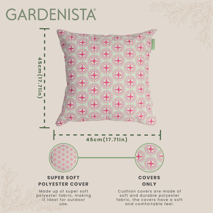 Water Resistant Garden Decorative Cushion Covers | Outdoor Printed Scatter Pillow Cover