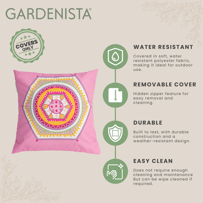 Water Resistant Garden Decorative Cushion Covers | Outdoor Printed Scatter Pillow Cover