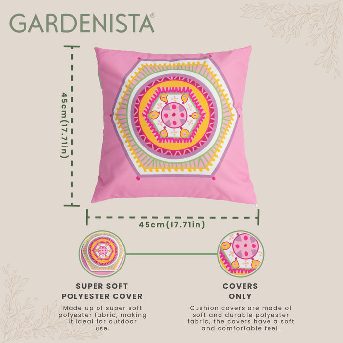 Water Resistant Garden Decorative Cushion Covers | Outdoor Printed Scatter Pillow Cover