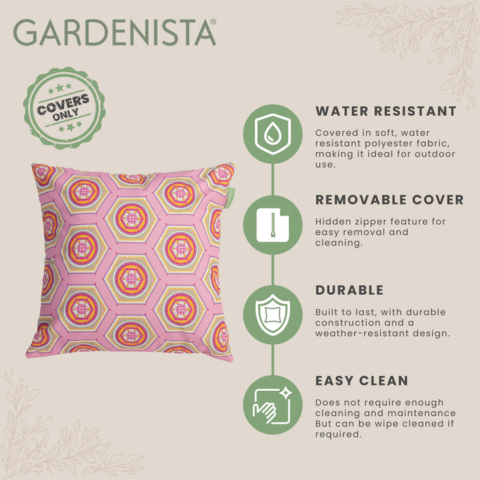 Water Resistant Garden Decorative Cushion Covers | Outdoor Printed Scatter Pillow Cover