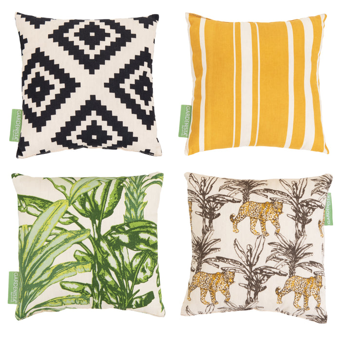 Water Resistant Cotton Canvas Mini Scatter Cushions | Outdoor Printed Mini Cushion