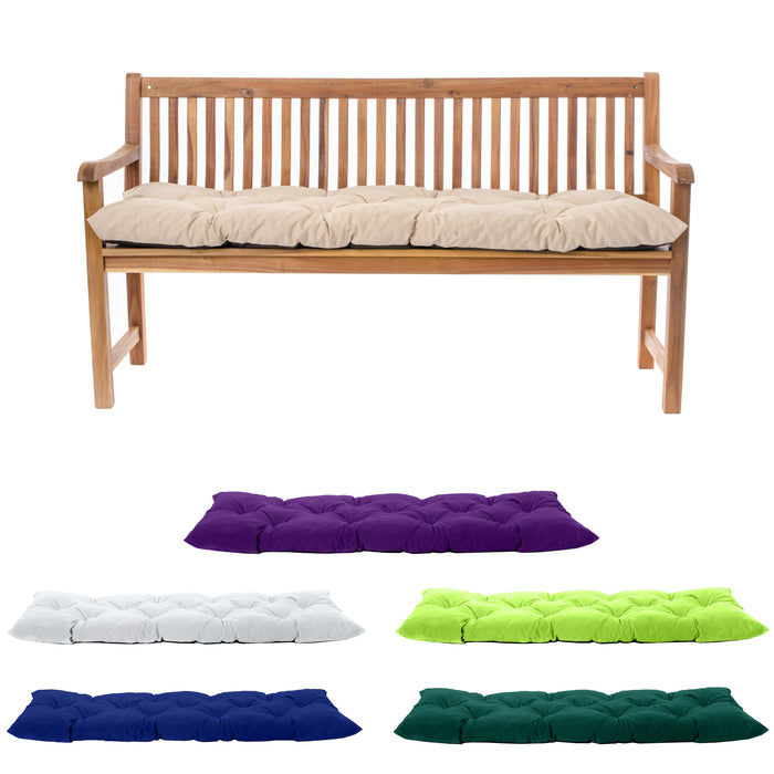 Water-Resistant 2-Seater Bench Seat Pad | Outdoor Tufted Bench Seat Pad