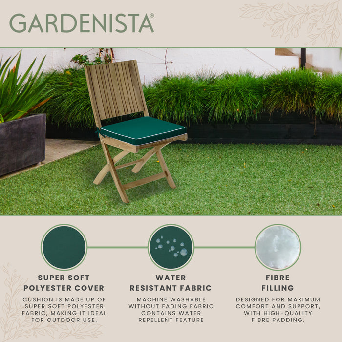 Green Outdoor Chair Cushion Seat Pad Garden Furniture Patio 46x54cm Soft Comfy