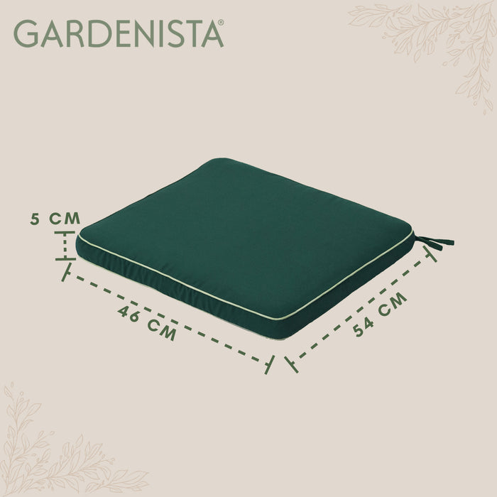 Green Outdoor Chair Cushion Seat Pad Garden Furniture Patio 46x54cm Soft Comfy