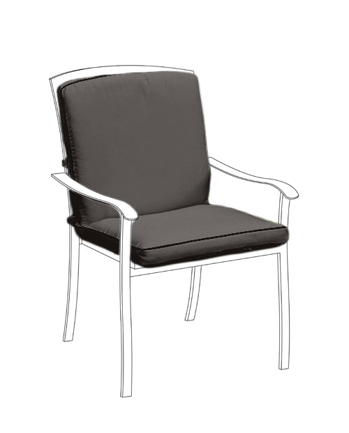 Gardenista Lucca Metal High Back Chair Seat Pads