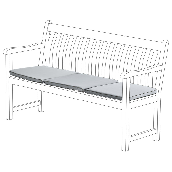 Water-Resistant Foldable 3-Seater Bench Cushions | Garden Folding Bench Seat Pads