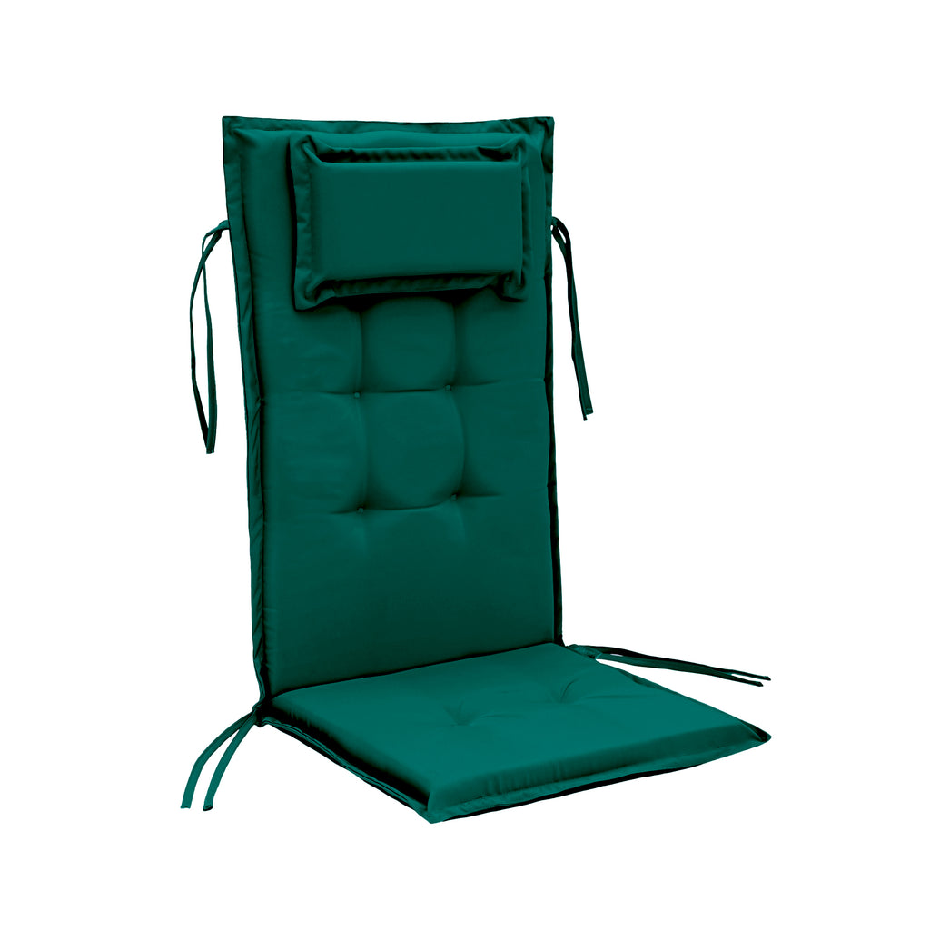 Water Resistant Highback Chair Cushions Headrest Outdoor High Back Chair Seat Pad