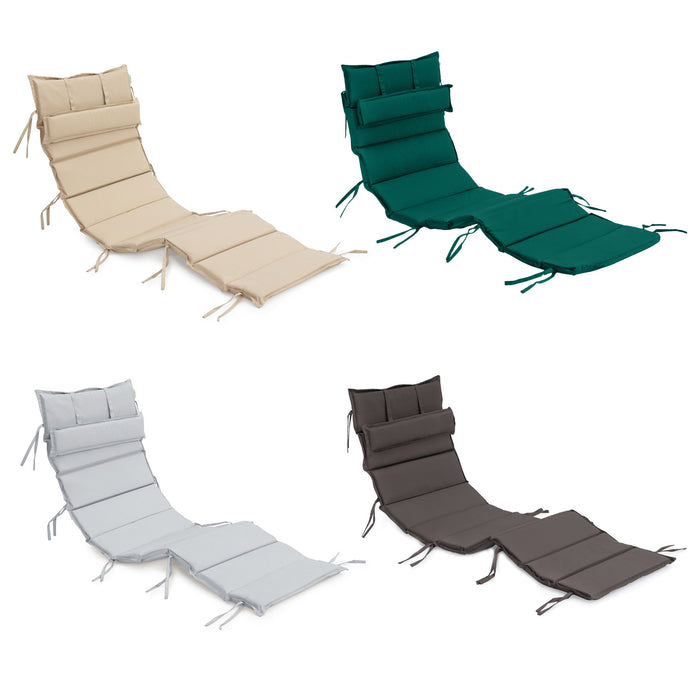 Garden Folding Sun Lounger Cushion Pad With Ties Shop Now GardenistaUK Store