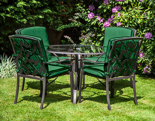 Garden Lucca Highback Chair Seat Pads with Secure Straps
