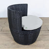 2- Piece Outdoor Vase Style Rattan Chair Cushions Garden Seat Pads for Rattan Furniture