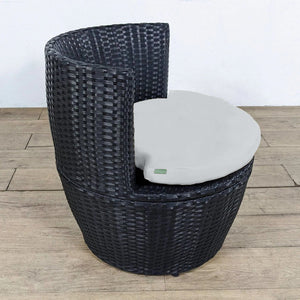 2- Piece Outdoor Vase Style Rattan Chair Cushions Garden Seat Pads for Rattan Furniture