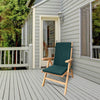 Outdoor High back Chair Cushions Water Resistant Garden Seat Pad with Secure Ties & Elastic Band