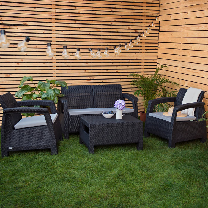 Outdoor Rattan Furniture Seat Pads Water Resistant Keter Corfu Furniture Cushions