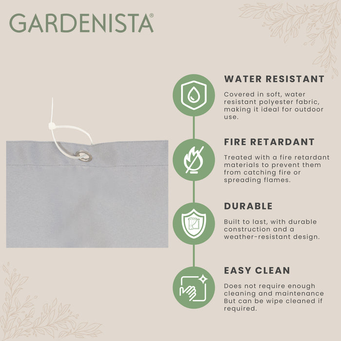 Water-resistant Garden Replacement Gazebo Curtain