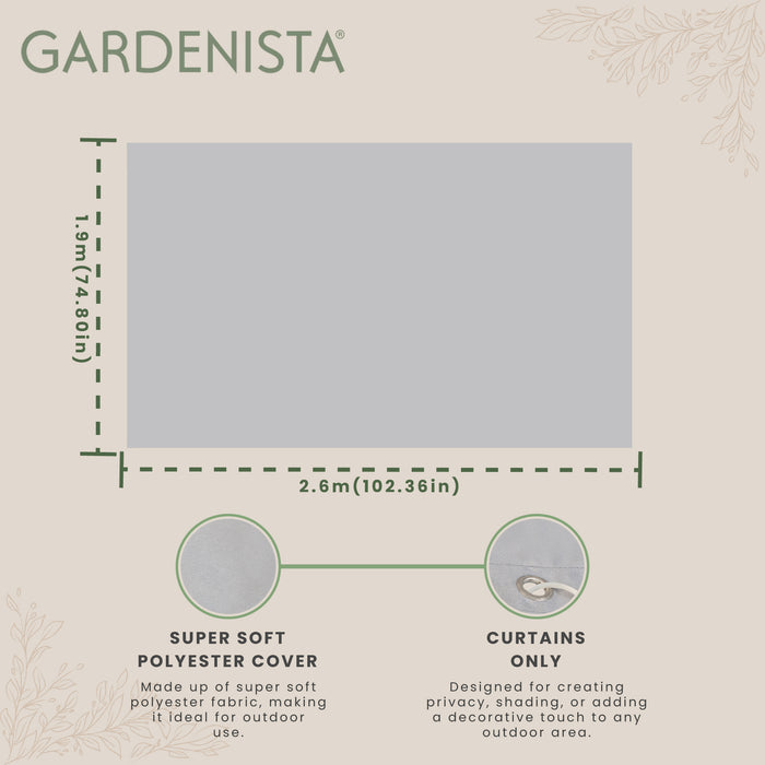 Water Resistant Garden Gazebo Window Curtain