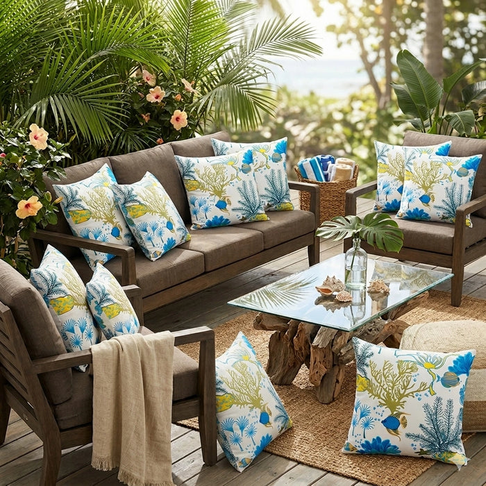 Water-Resistant Floral Scatter Cushions Outdoor Garden & Patio Furniture Pillows