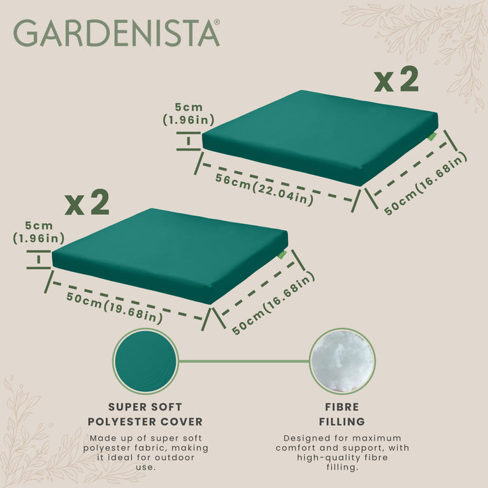 Water Resistant Outdoor 4-Piece Rattan Furniture Seat Pads Carolina Furniture Cushions