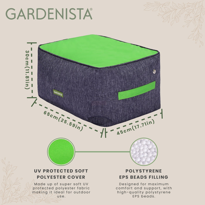 Garden Water-Resistant Bean Bag Footstool