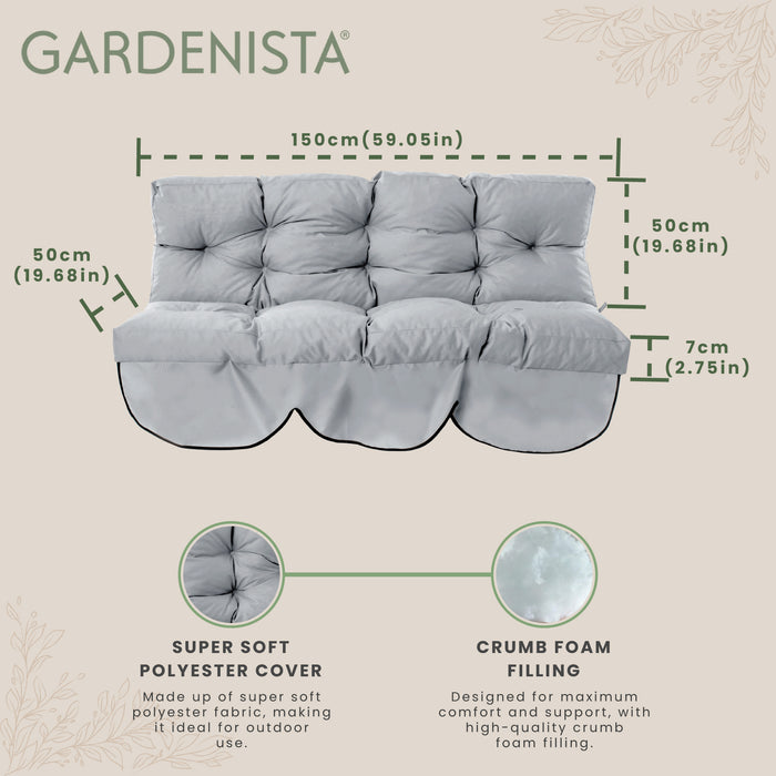Tufted 3 Seater Swing Seat Pad "150x50x50cm"