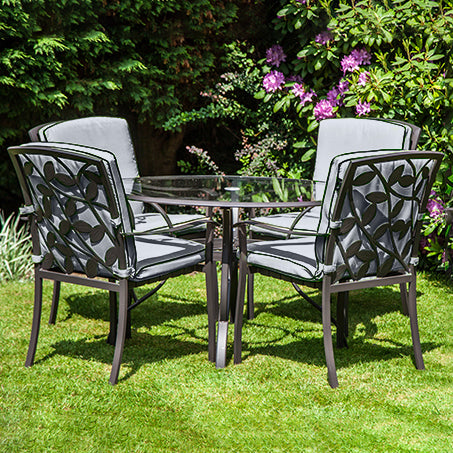 Garden Lucca Highback Chair Seat Pads with Secure Straps